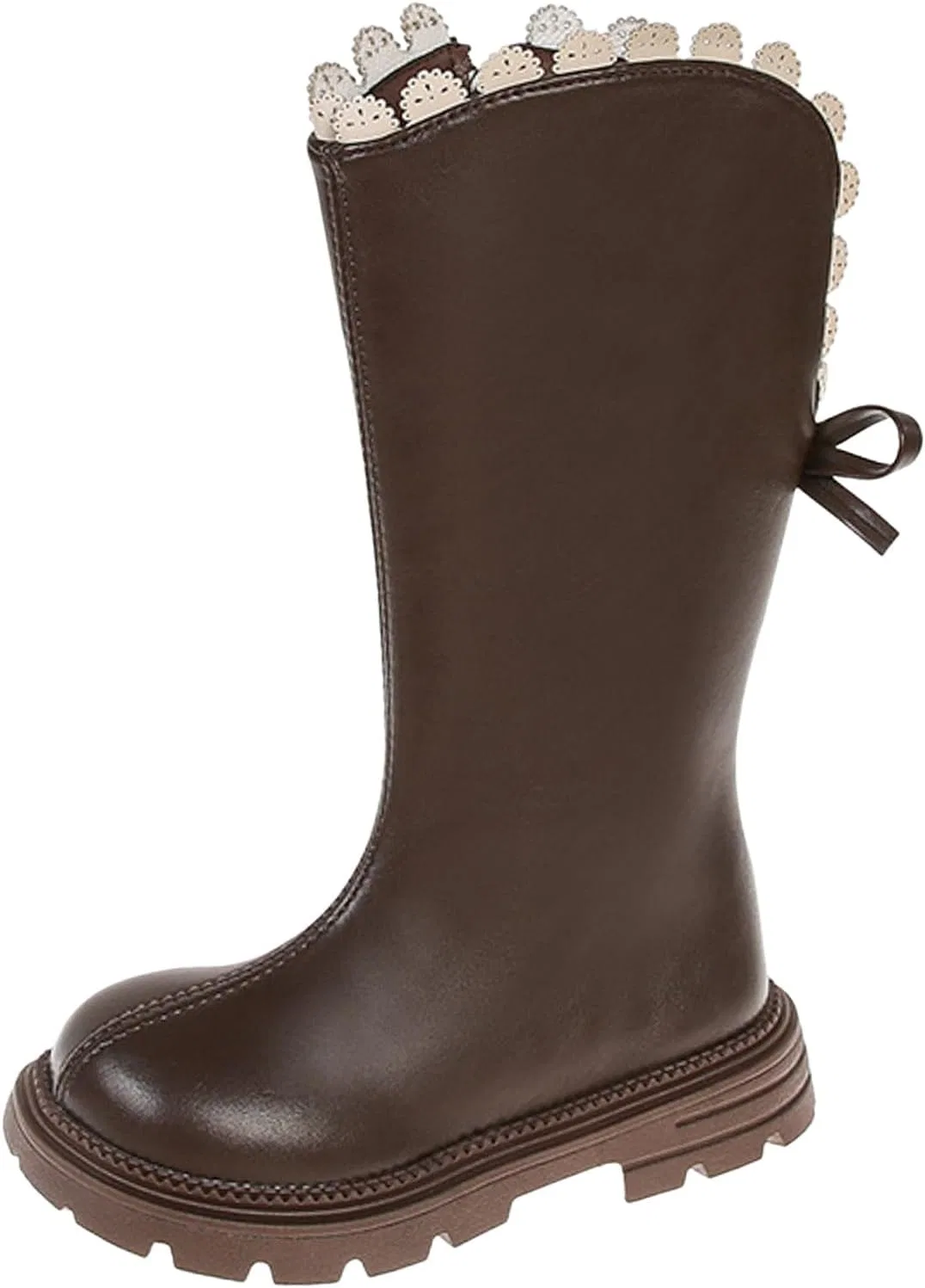 Детские сапоги для девочек с принтом Western Cowgirl, модель Princess Riding Boots, Brown