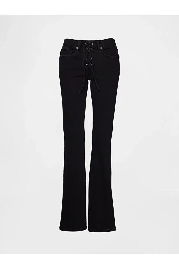 Женские джинсы с принтом из денима Gap, Black-000 — фото 2