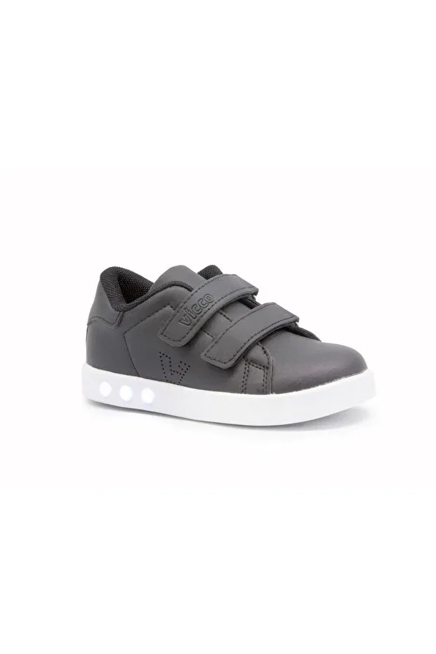 Детские туфли для девочек со светящейся подошвой Vicco, Black