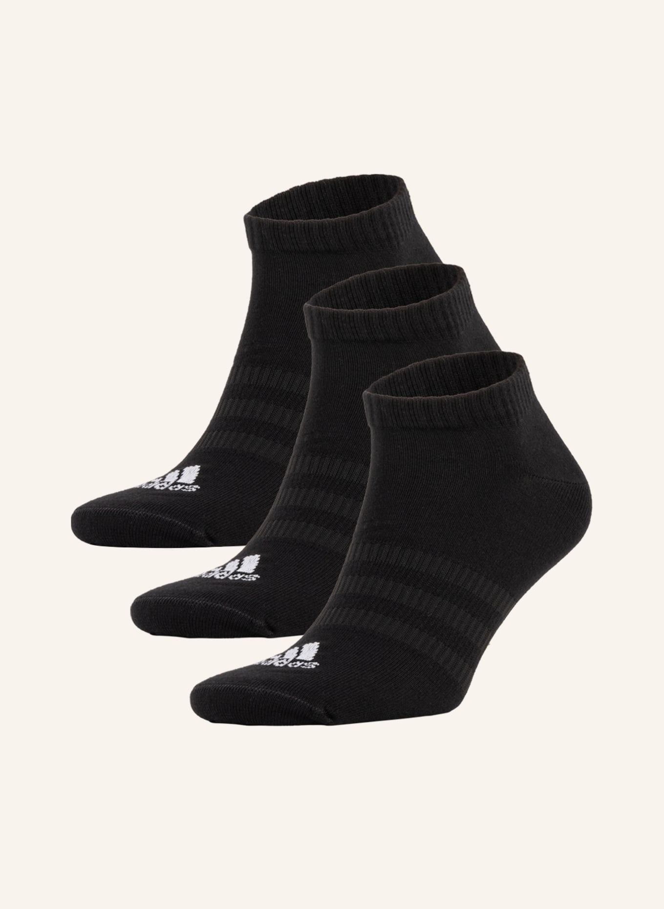 

Упаковка из 3 носков, тонких и легких Adidas, черный