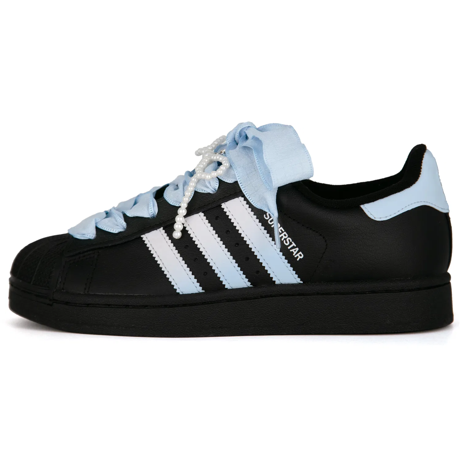 Кроссовки для скейтбординга Superstar 2 Endless Summer Leather Low top Kids' Black Blue Unisex Adidas Originals