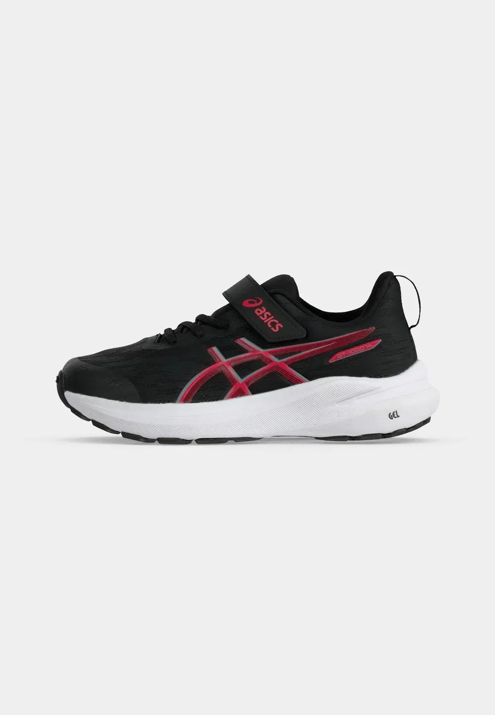 Gt 1000 14 унисекс - кроссовки для бега по улицам Asics, Black/Speed Red — фото 2
