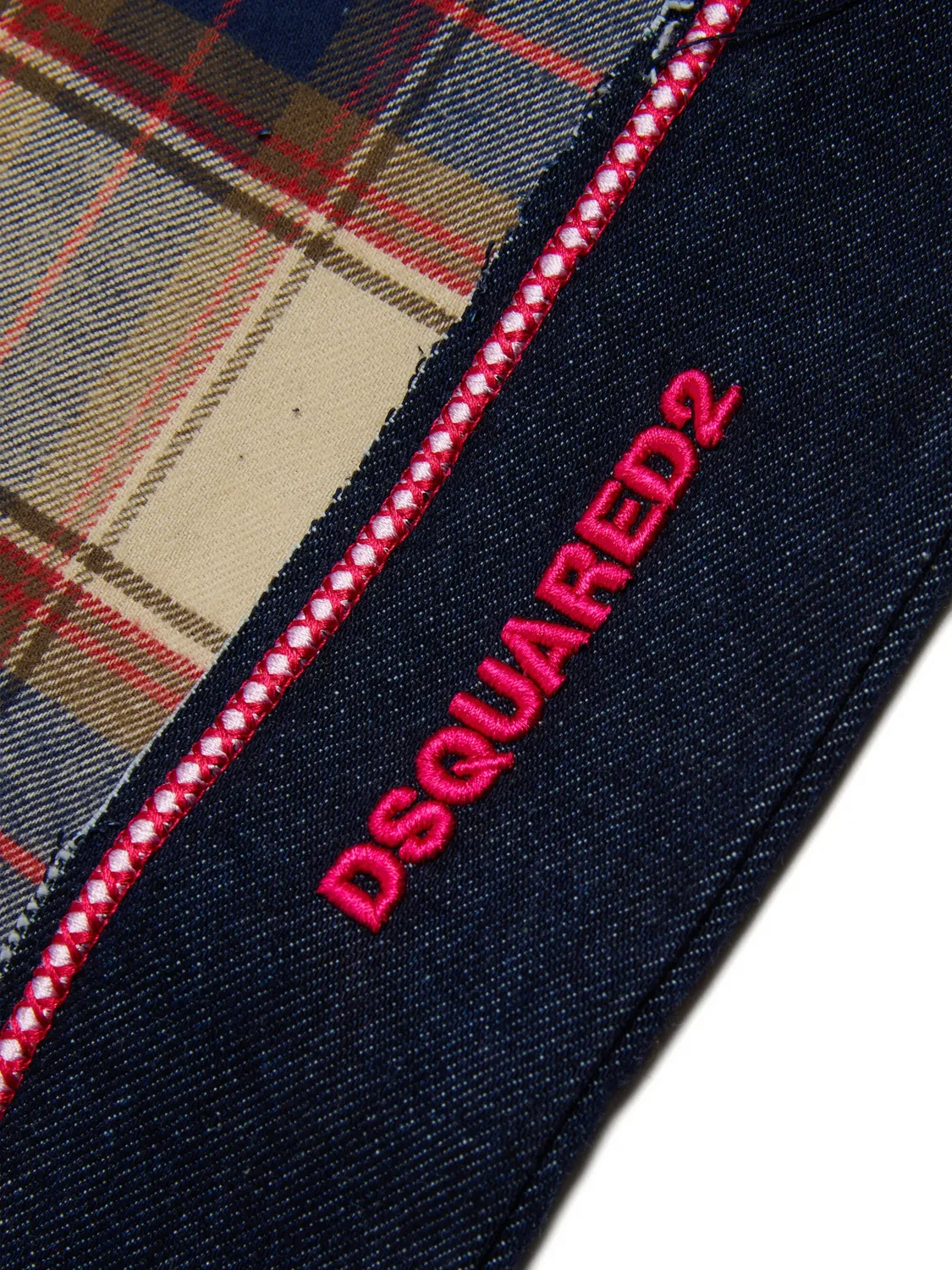Брюки с панелями из хлопка, синие DSQUARED2, синий — фото 2