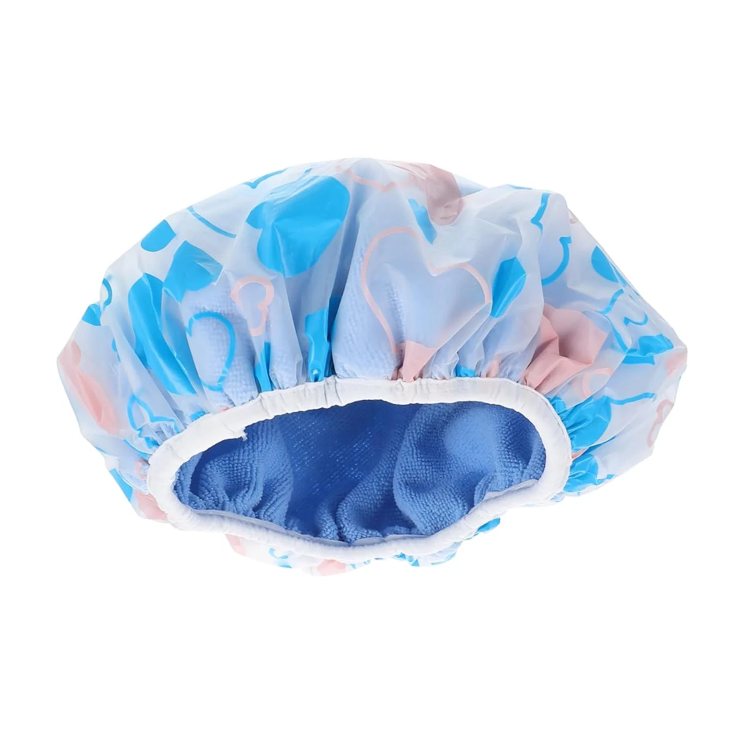 Двухслойная махровая шапочка для душа minkissy, 29x29 см, Himmelblau