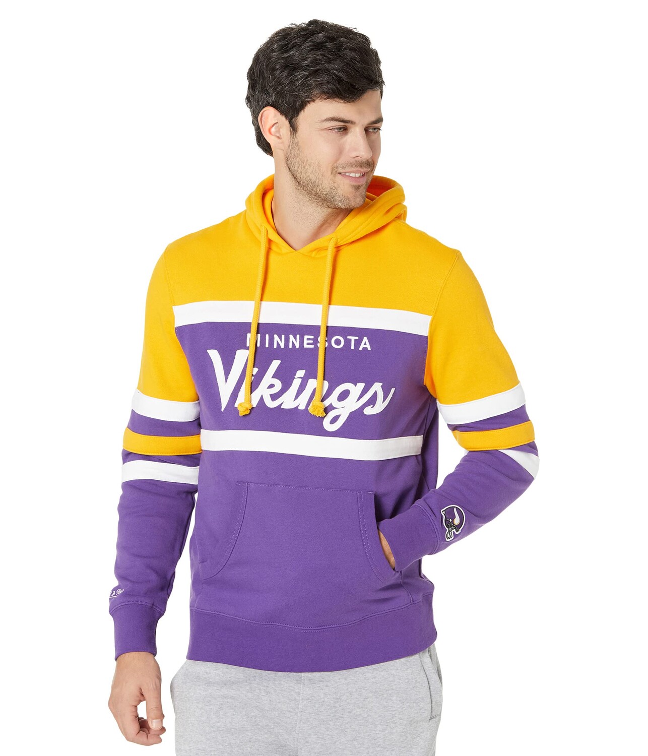 

Толстовка Mitchell & Ness, NFL Head Coach Hoodie Vikings, Фиолетовый, Толстовка Mitchell & Ness, NFL Head Coach Hoodie Vikings