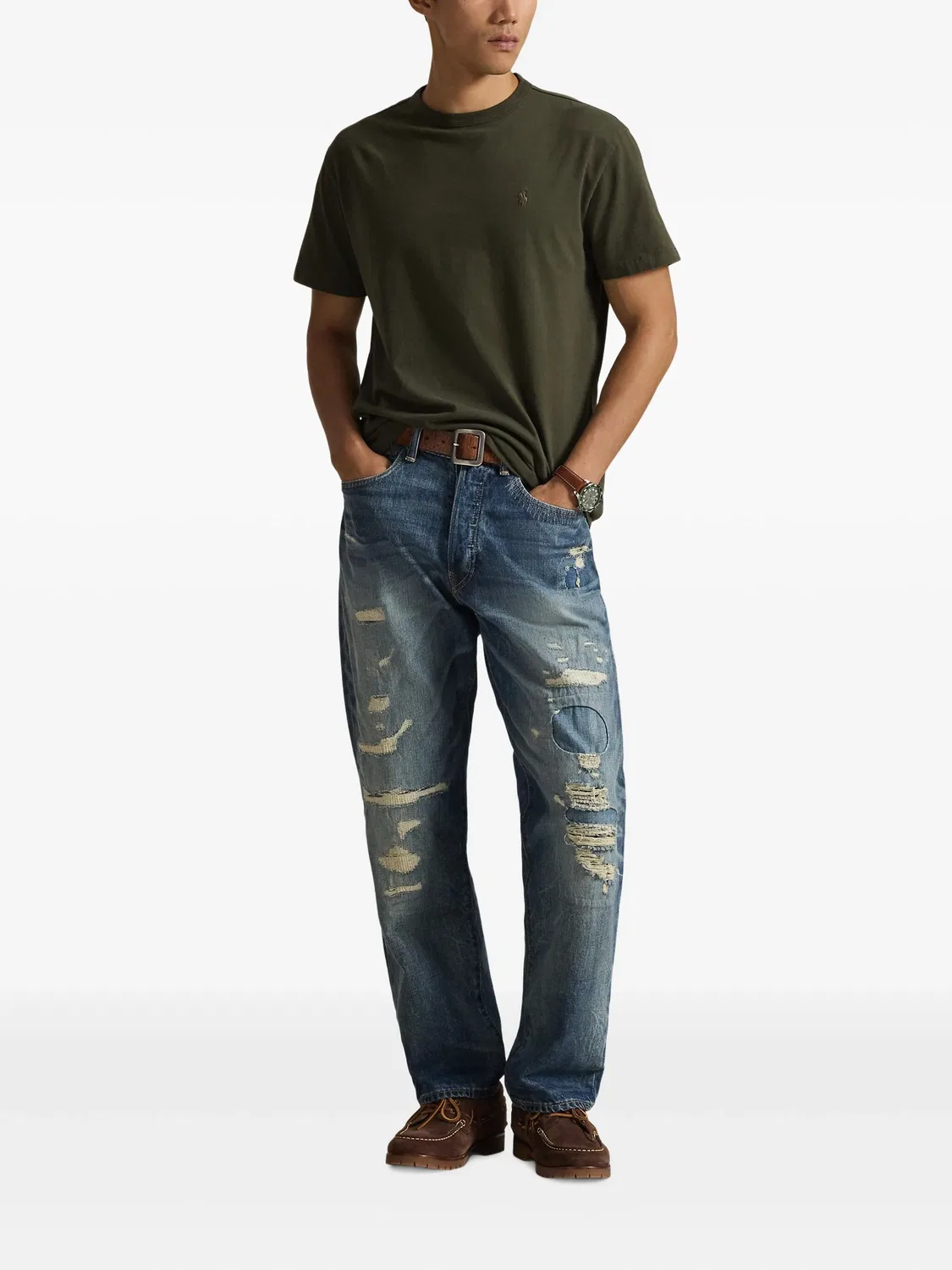 Футболка с коротким рукавом зеленая Polo Ralph Lauren, зеленый — фото 2