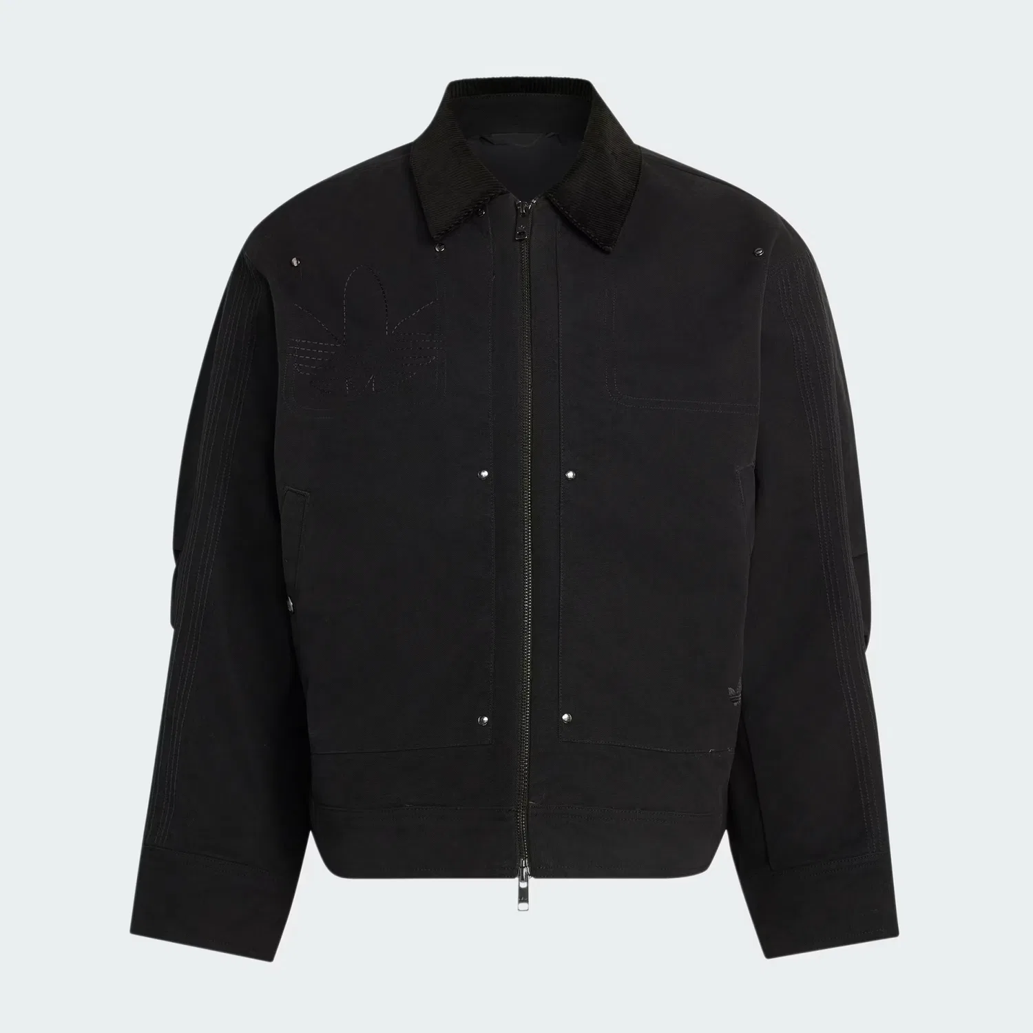 Мужская куртка-бомбер свободного кроя Premium Essentials Bomber Jacket Adidas Originals, черный — фото 4