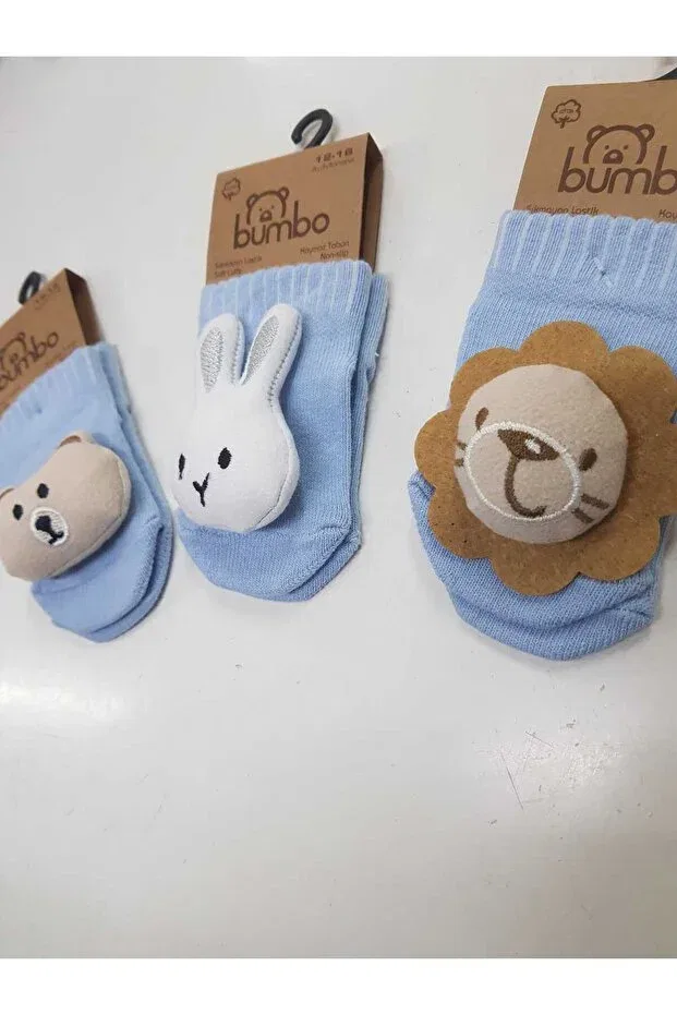 Детские носки для новорожденных хлопковые 3 шт Babette Socks Baby By Bumbo, Blue — фото 2
