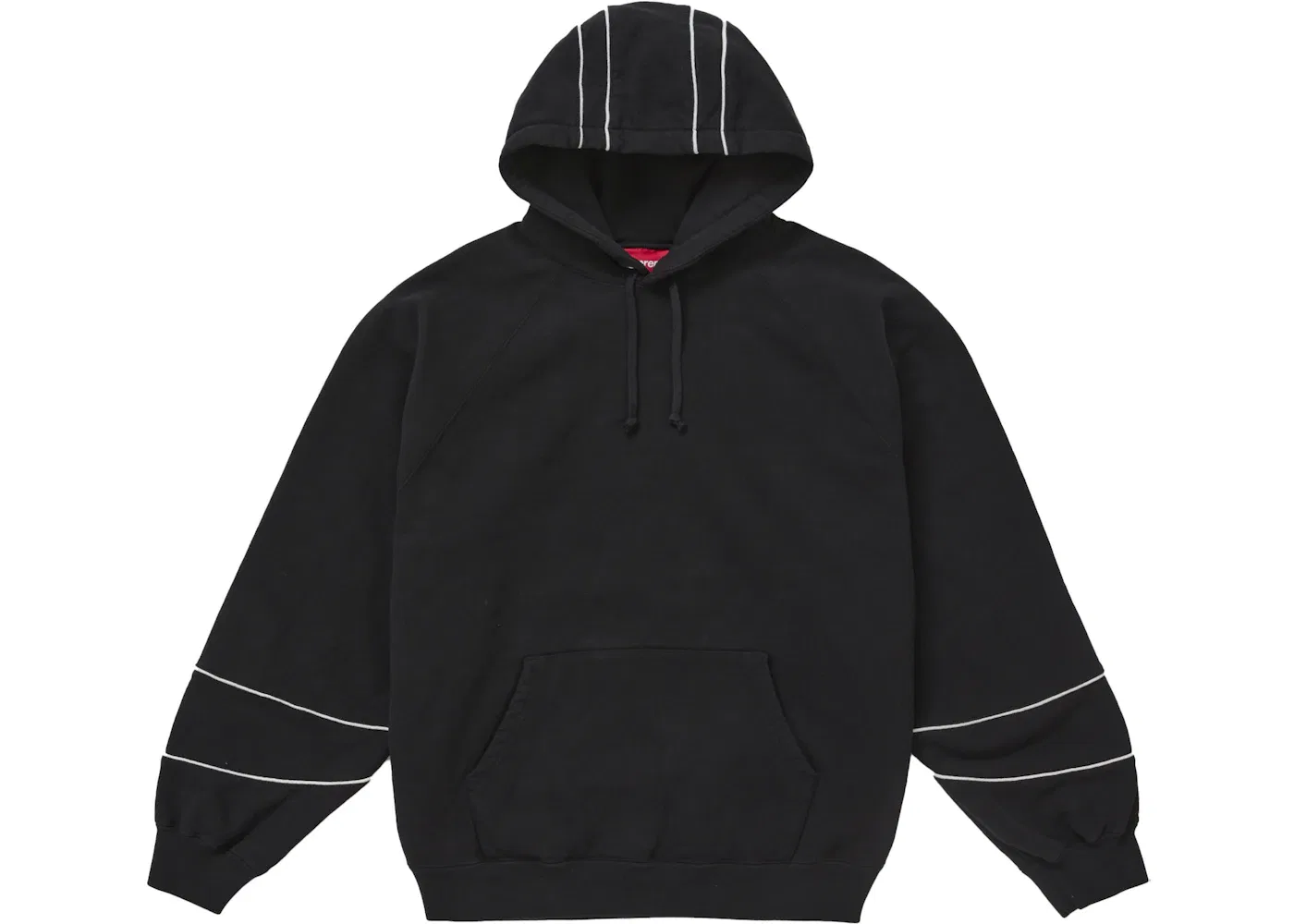 Мужской худи с капюшоном и панельным дизайном Supreme, Black