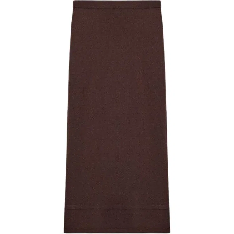 Женская длинная юбка повседневная Chocolate ZARA, Шоколад — фото 3