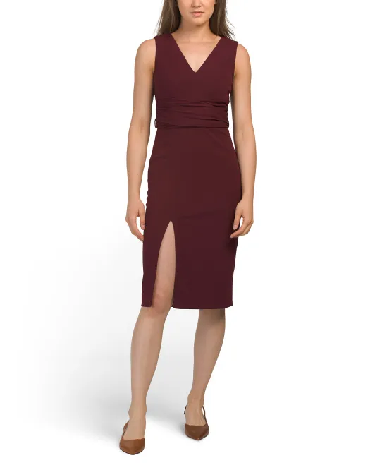 

Коктейльное платье Alessia без рукавов Dress The Population, цвет Burgundy