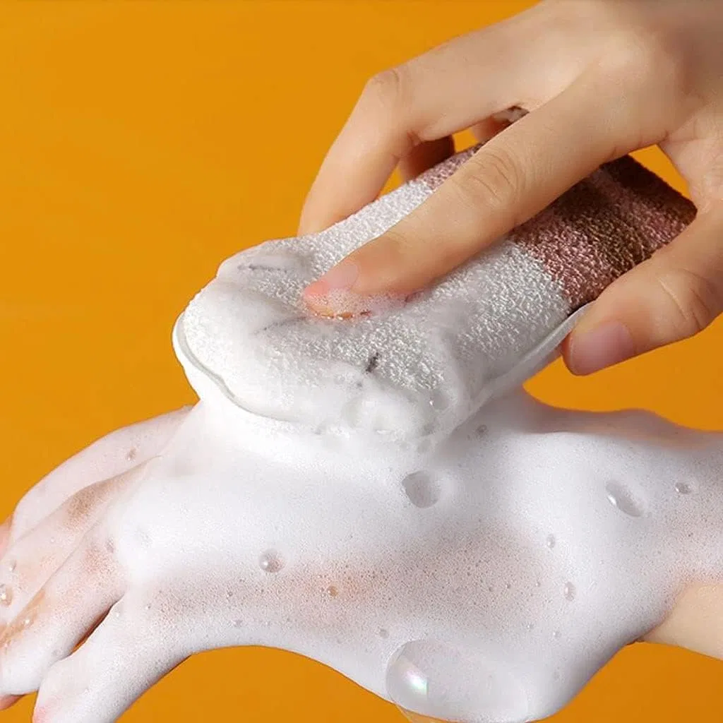 Скраб-мочалка для тела, YAYA2021-SHOP, 2 шт., 7.5x2.56x12.5 дюймов — фото 4