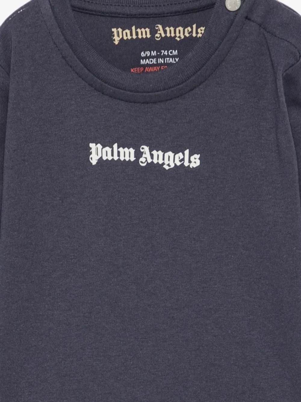 Футболка с длинным рукавом и логотипом Palm Angels Kids, серый — фото 3