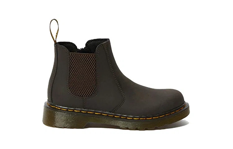 Детские кожаные ботинки с шнуровкой, 2976, Dr.Martens, Dark Brown — фото 3