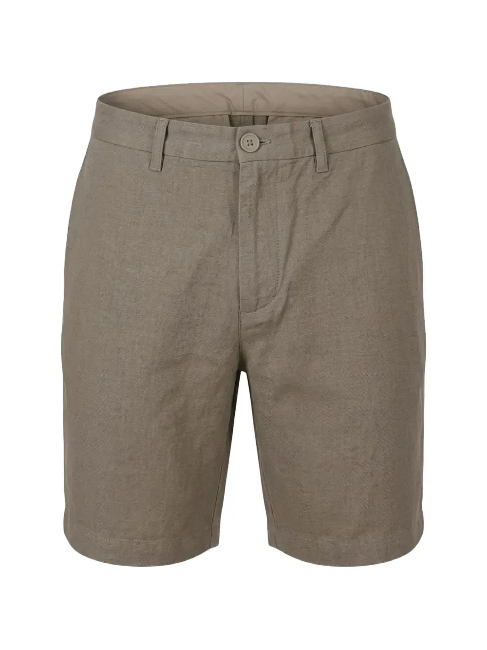 Шорты чинос из смесового льна EMPORIO ARMANI, бежевый — фото 2