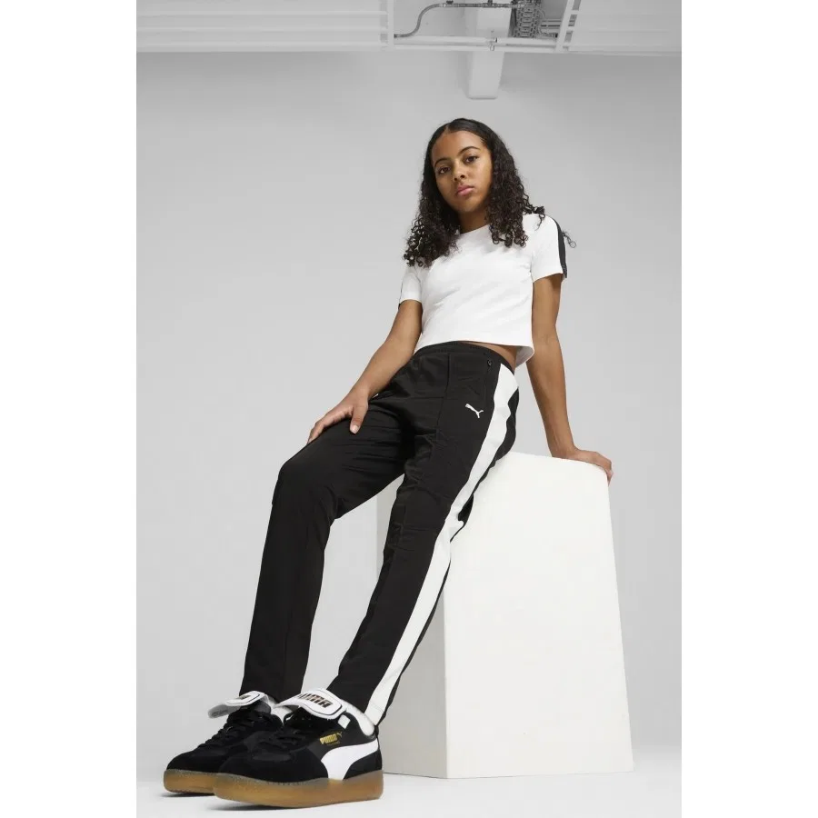 Детские спортивные штаны с T7-панелью Puma, Розовый — фото 4
