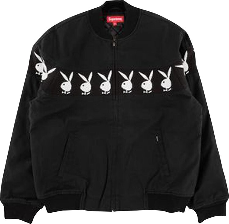 

Куртка Supreme Playboy Crew Jacket 'Black', черный