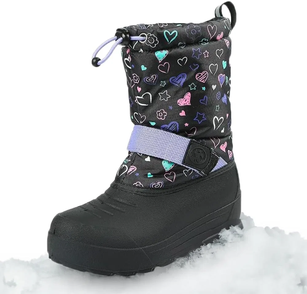 Детские зимние снежные ботинки с водонепроницаемым верхом Northside Frosty, Black/Purple