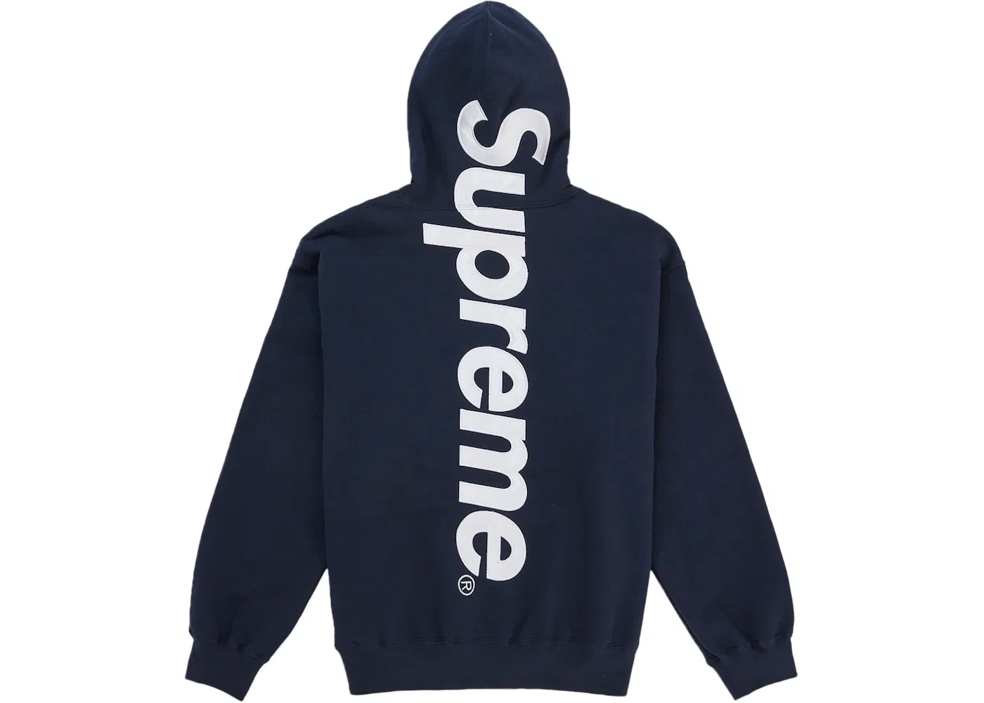 Мужская худи с капюшоном из сатина с аппликацией Sweatshirt (SS26) Supreme, Washed Navy — фото 2
