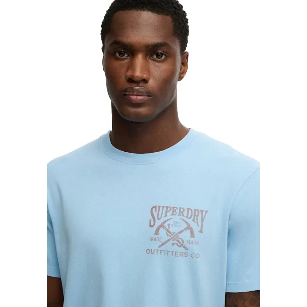Мужская футболка с принтом Outdoors Mountain Relaxed Fit Superdry, Blue — фото 4