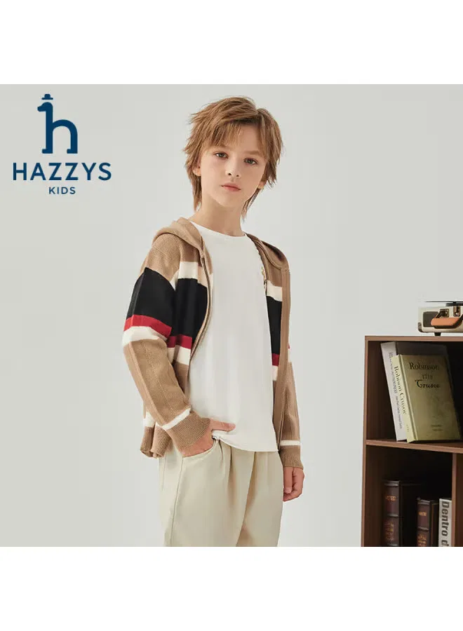 Кардиган мягкий теплый зимний Hazzys, овсяно-хаки