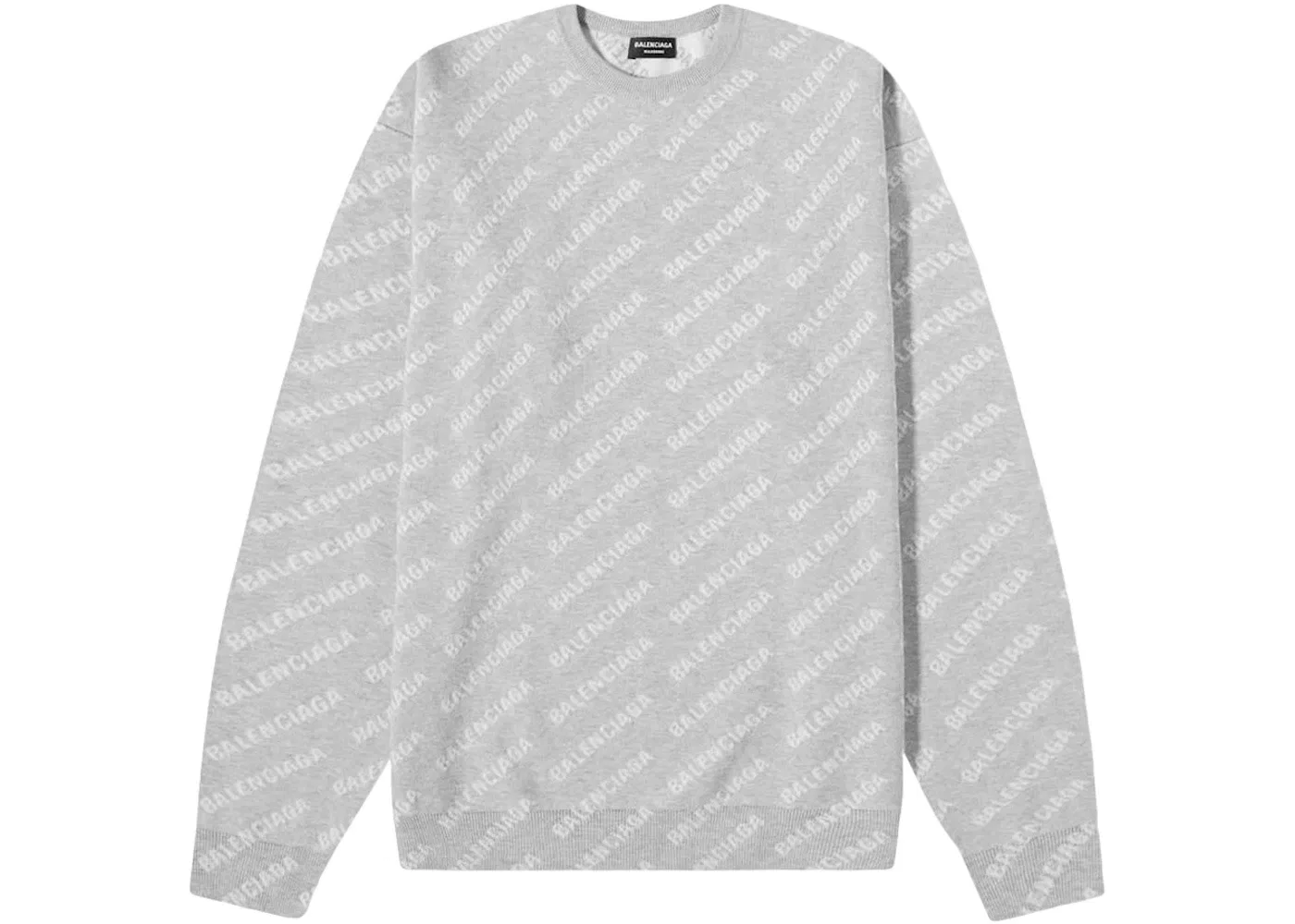 Мужской свитшот с логотипом Balenciaga, Grey/White