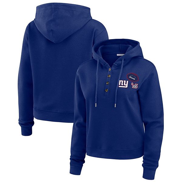 

Толстовка-пуловер waffle с капюшоном Women's royal new york giants Wear By Erin Andrews