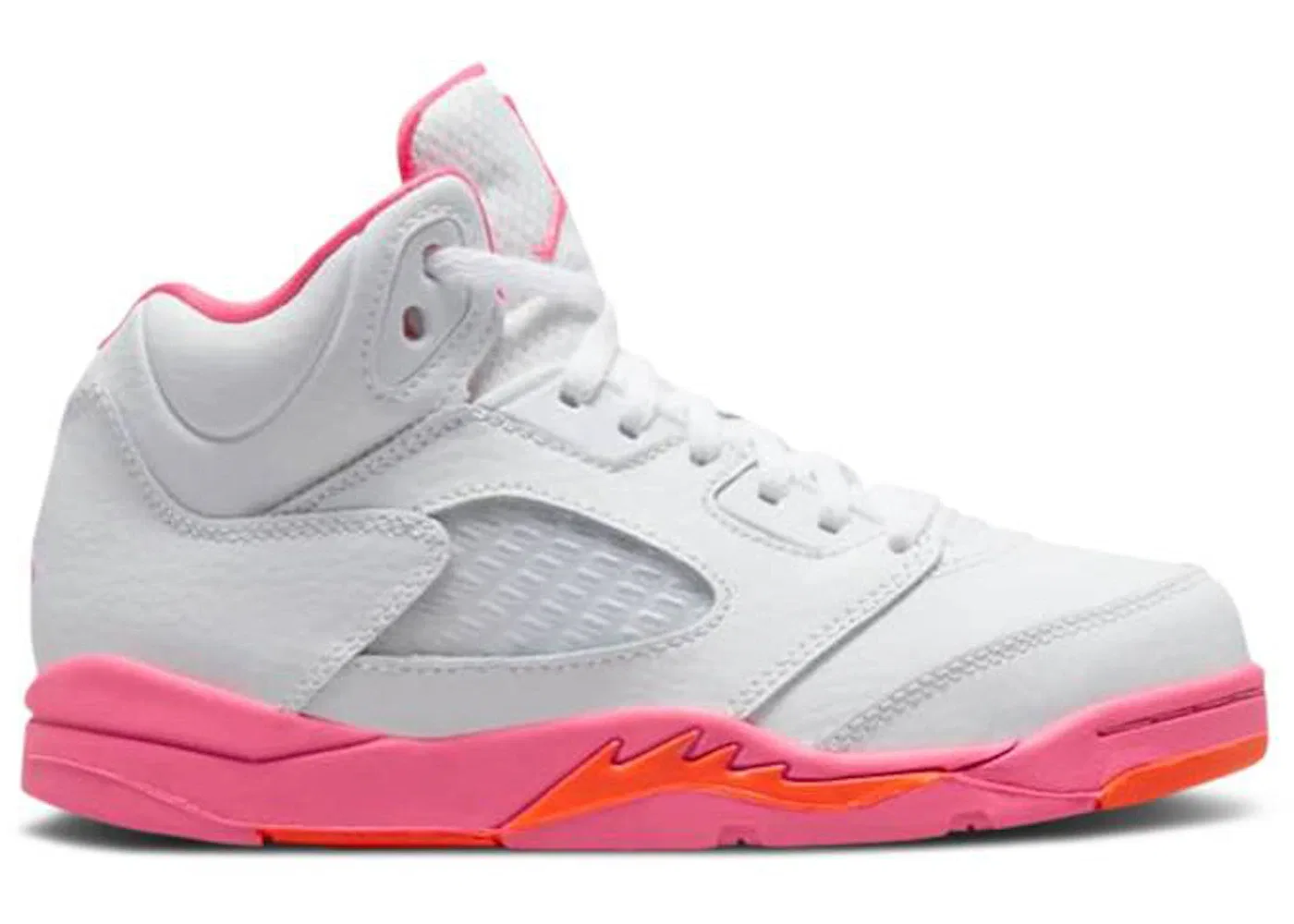 Детские кроссовки Lifestyle Jordan 5 Retro, White/Pinksicle/Safety Orange