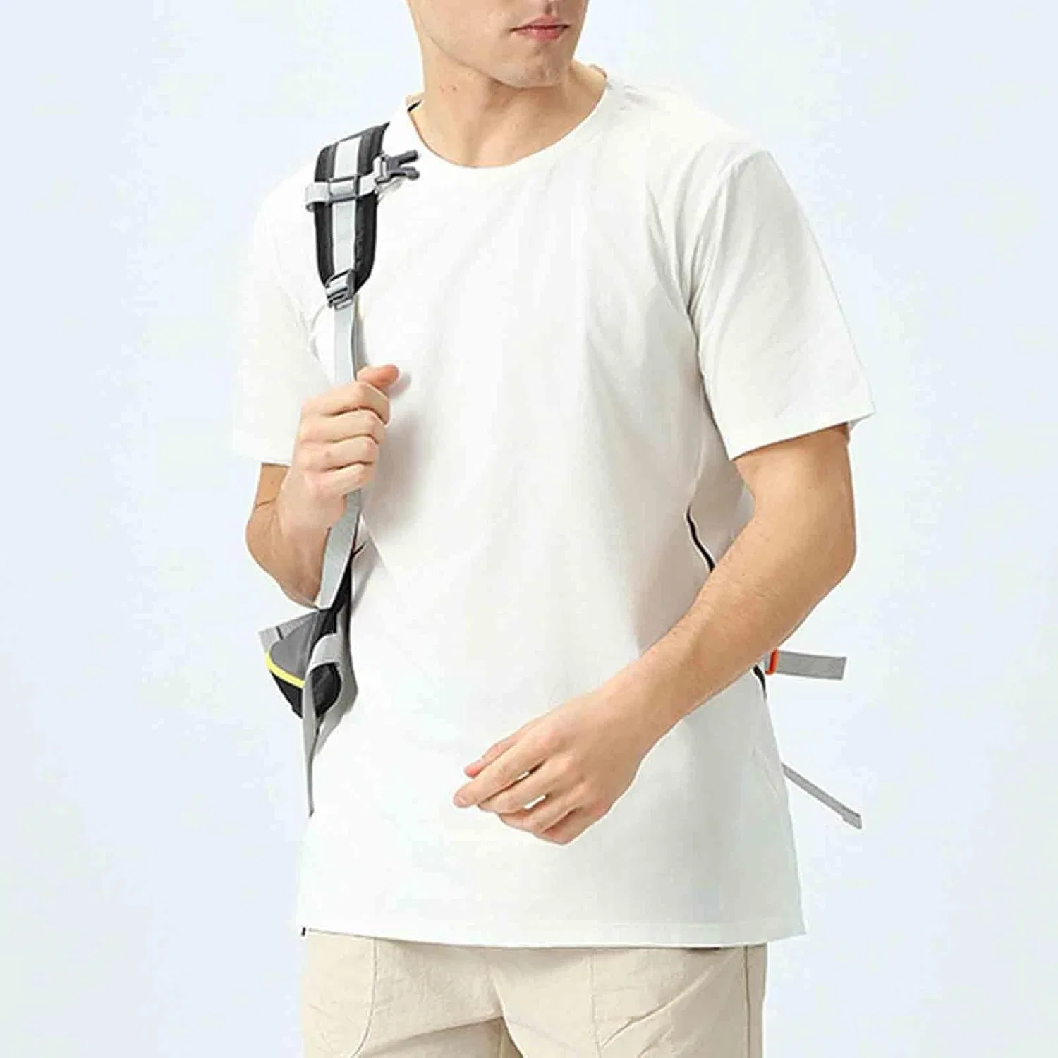 Мужская спортивная футболка для бега Athletic Running, White-02 — фото 2