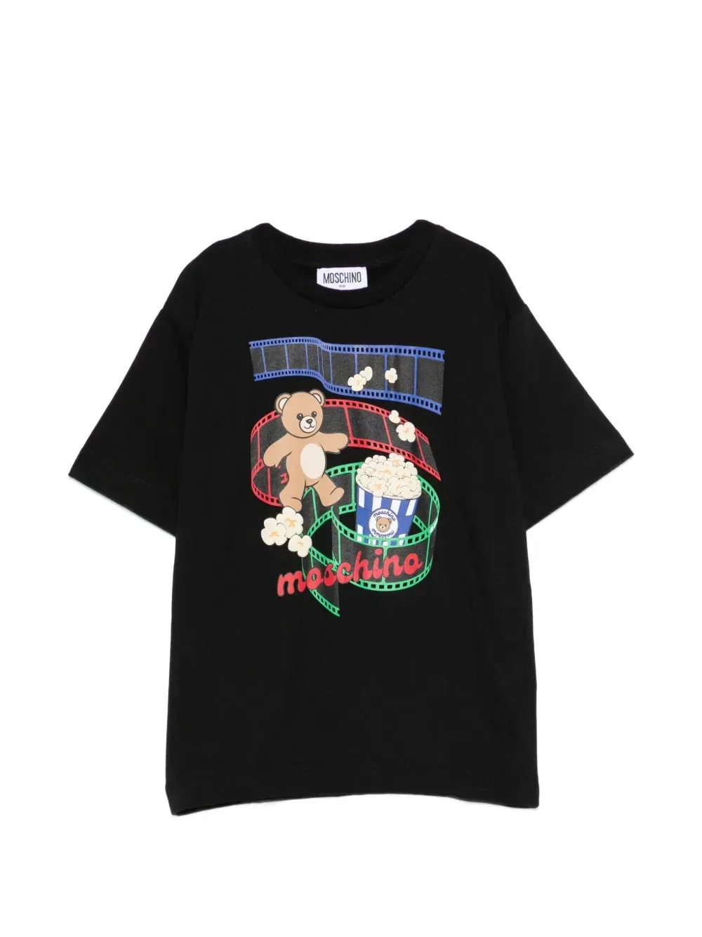 Футболка с принтом "Мишка Тедди" Moschino Kids, черный