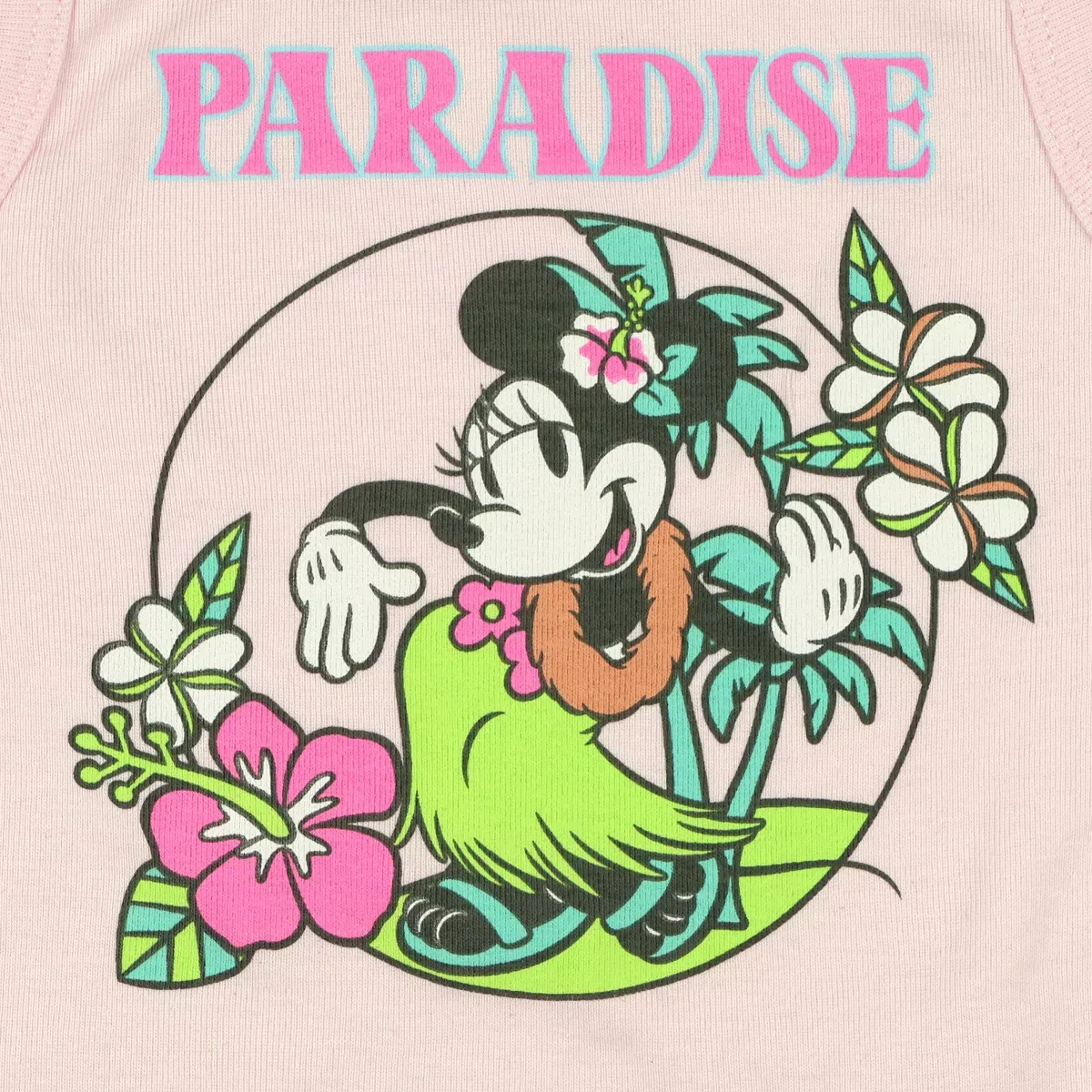 Детский топ для девочек с принтом Minnie Mouse Paradise Ruffled Sleeveless Shirt Seven Times Six, Pink — фото 2