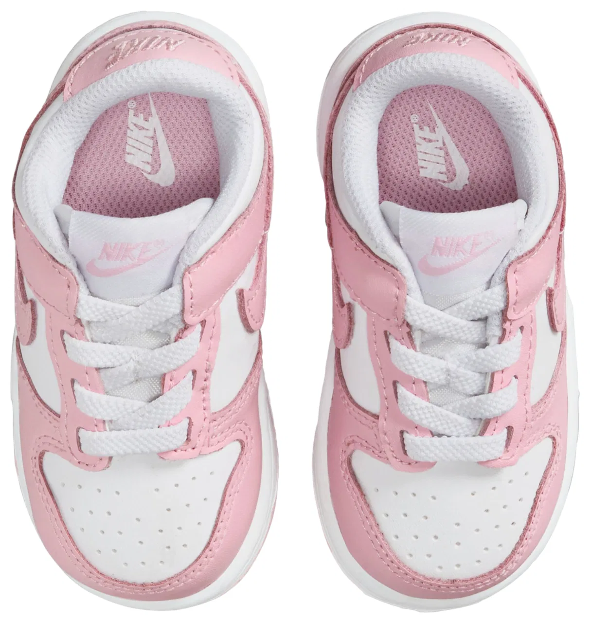 Кроссовки для девочек Dunk Low Nike, цвет Soft Pink/White — фото 4