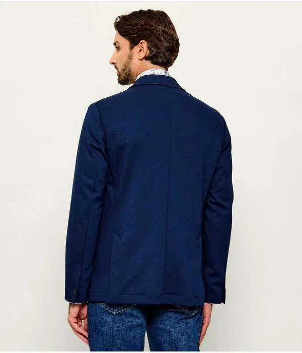 Мужской пиджак прямого кроя из переработанного полиэстера Tommy Hilfiger, Blu Marino — фото 3