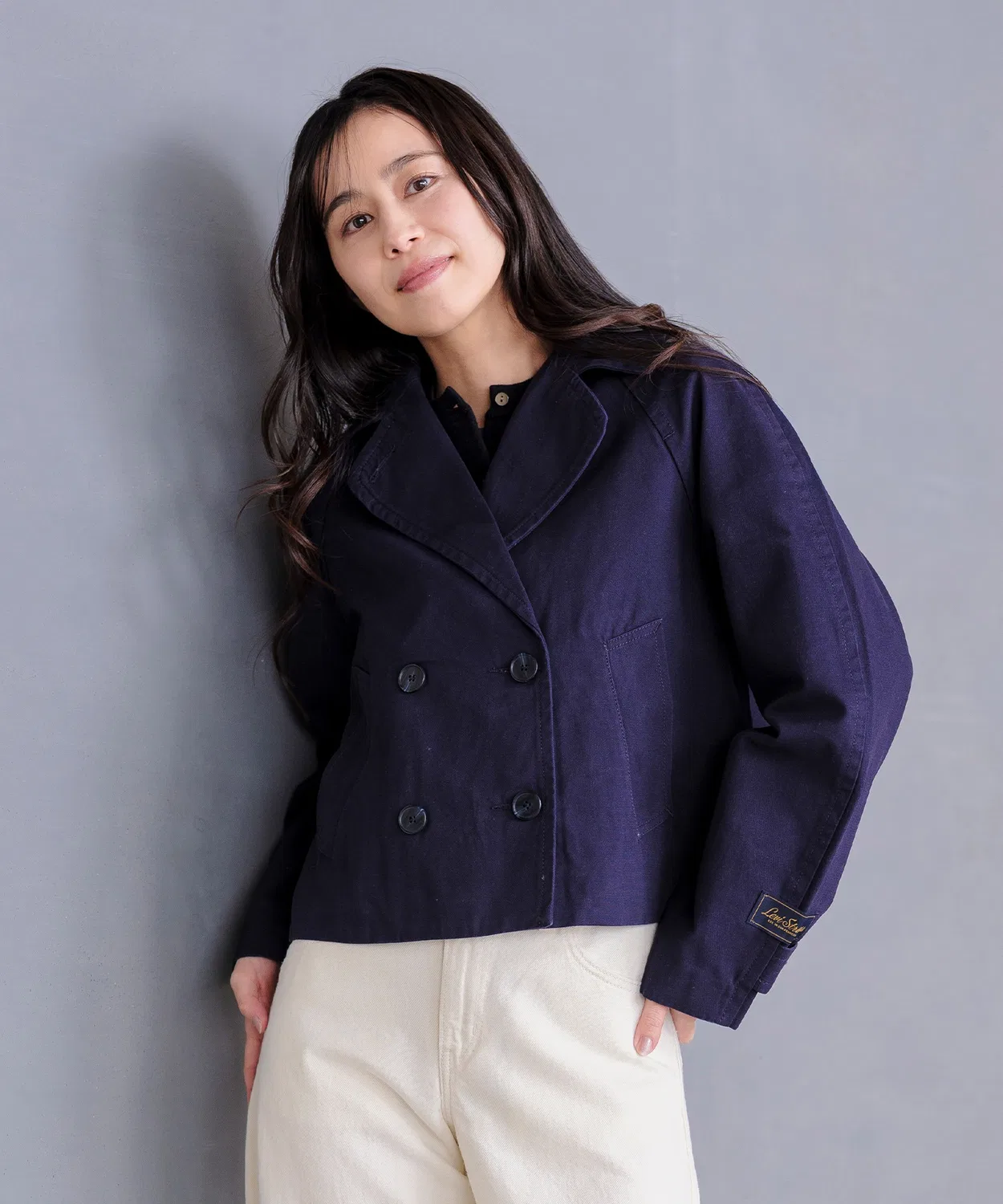 Женское пальто-тренч с коротким рукавом Levi's Blee Cropped Swing Trench, Blue