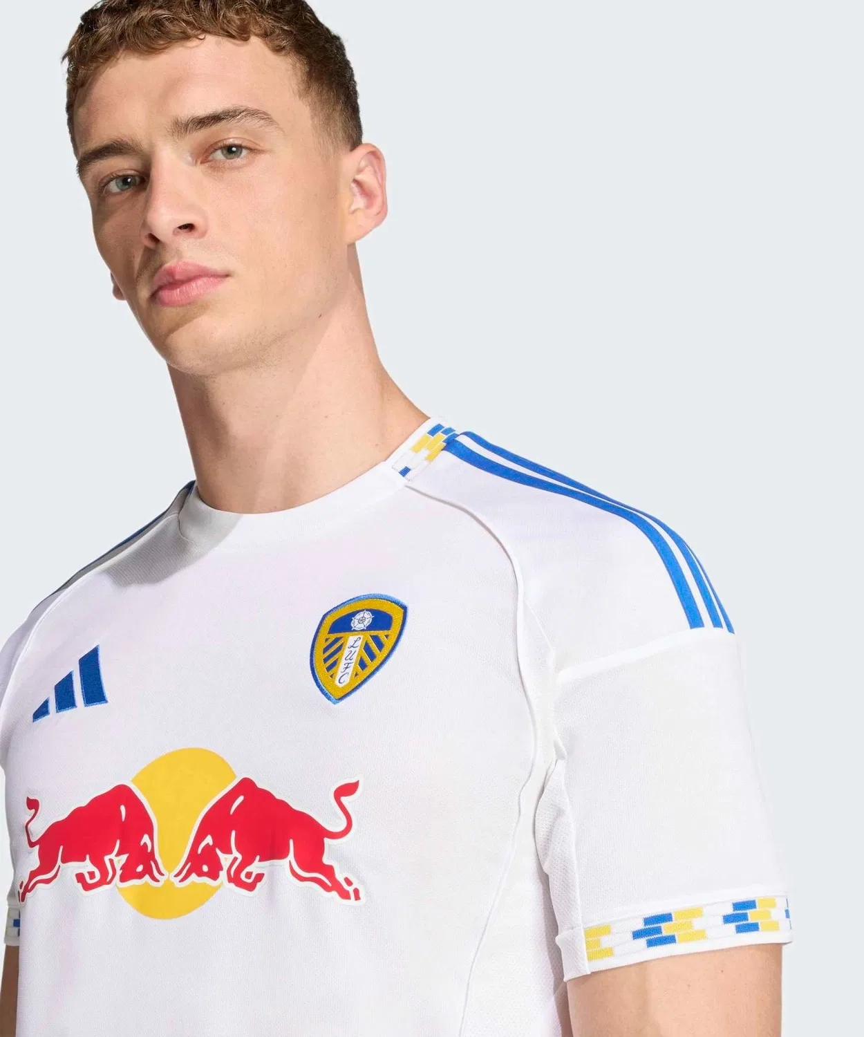 Мужская футболка с коротким рукавом с принтом Leeds United FC Home Jersey Adidas, White — фото 4