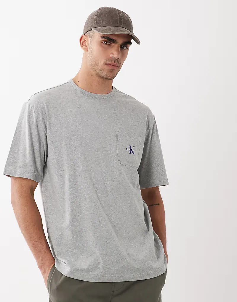 Домашняя футболка Calvin Klein Icon Cotton Stretch серого