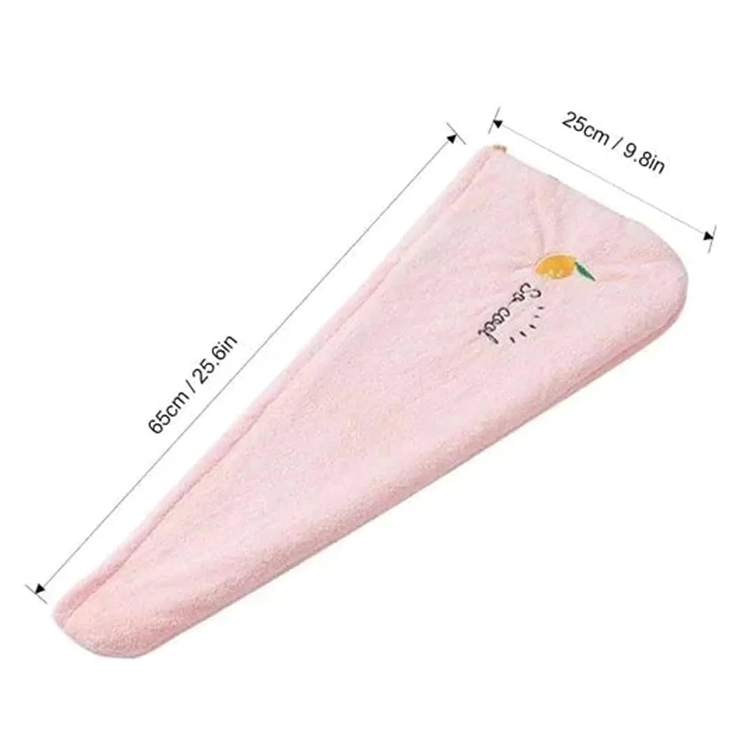 Шапочка для душа из микрофибры TYNXK, 1 шт, 65x25 см, Pink — фото 4