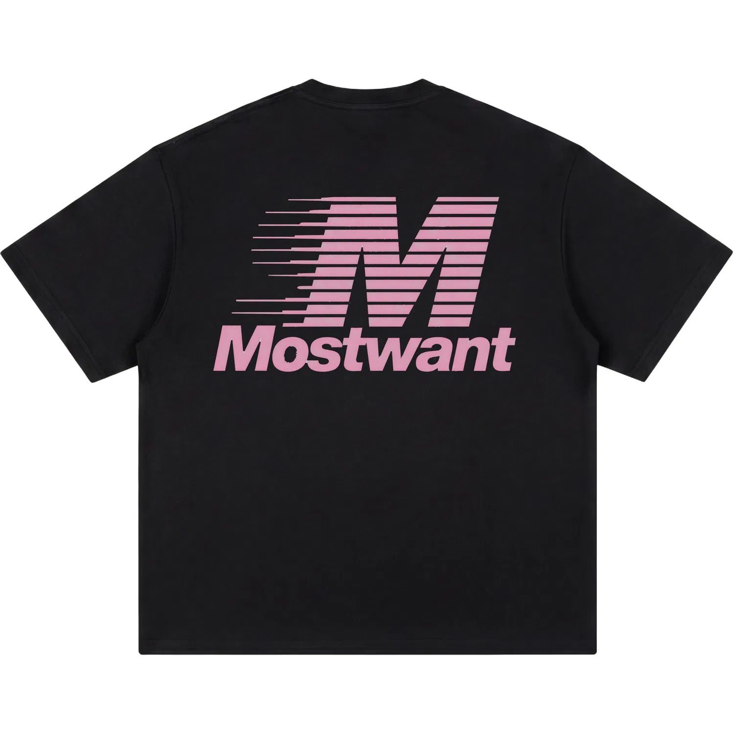 Футболка детская с круглым вырезом с принтом, MostwantedLab, Black With Pink Print