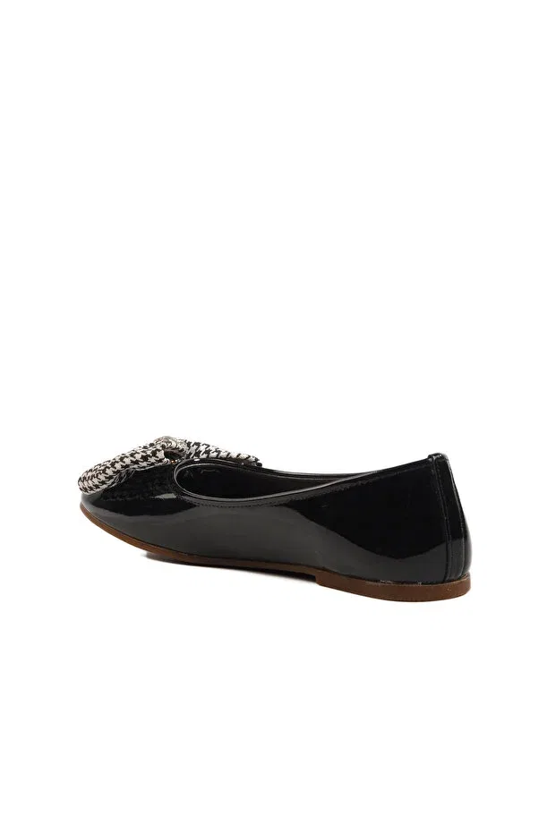 Детские балетки для девочек из лакированной кожи Ayakmod, Black Patent Leather — фото 4