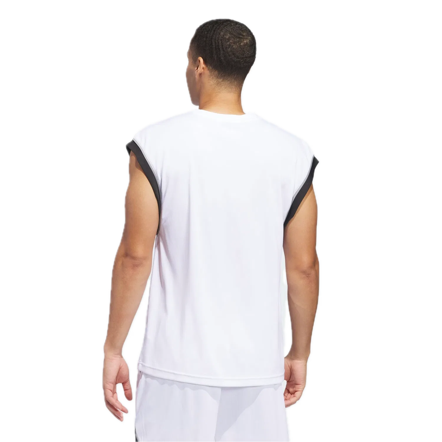 Майка свободная без рукавов Adidas Basketball All-World, белый — фото 3