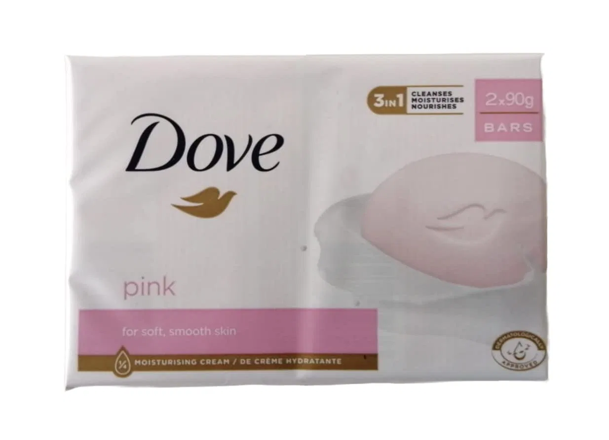 Твердое мыло Dove Pink 90 г x 2, 180 г, White