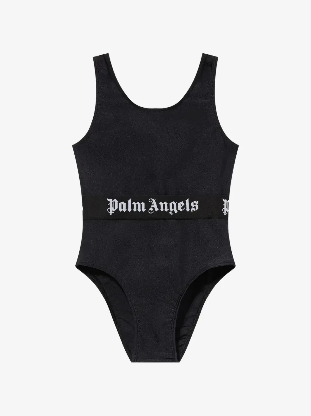 Купальник с логотипом на резинке Palm Angels Kids, черный