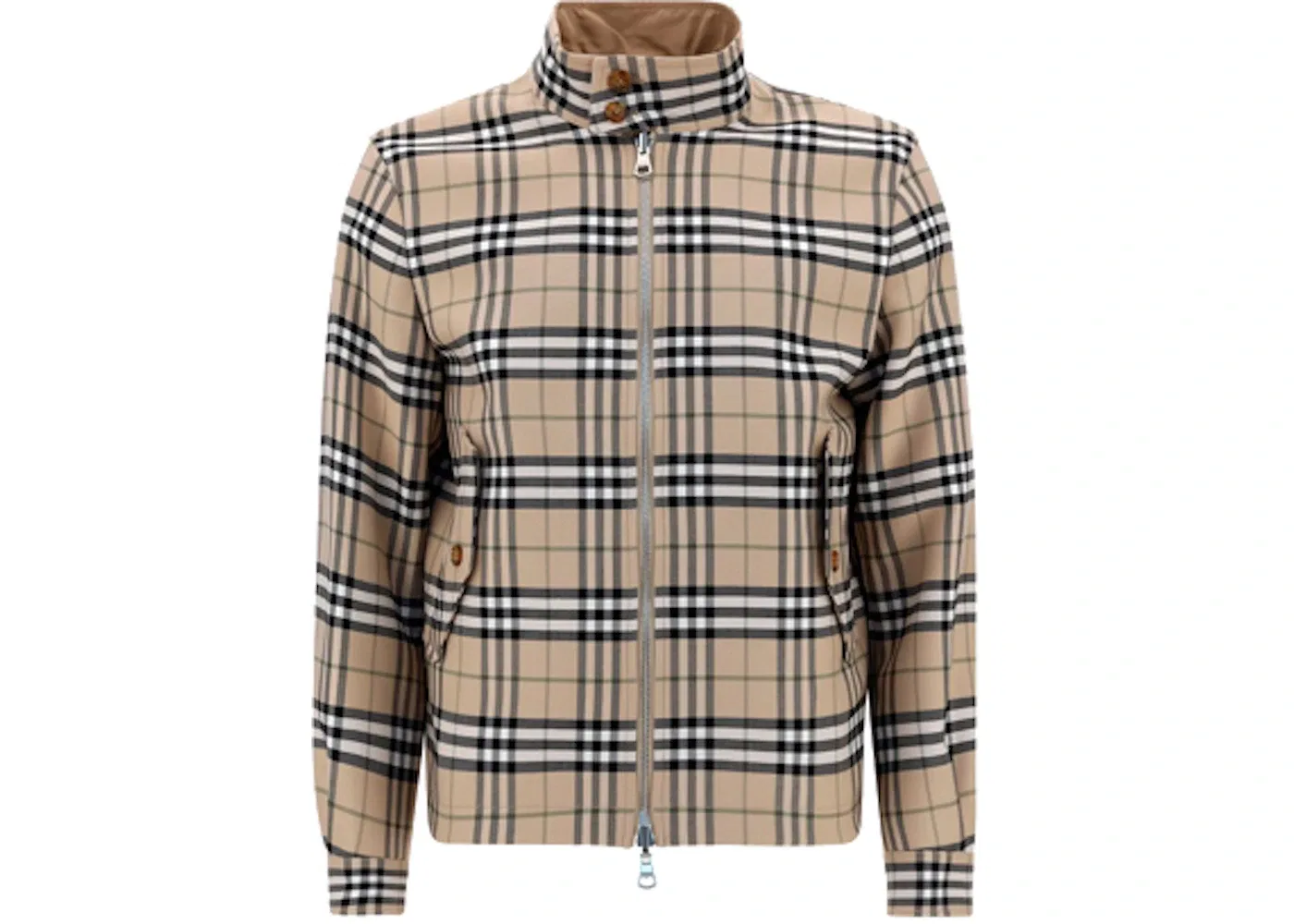 Мужская куртка из хлопка и шерсти с принтом Reversible Check Burberry, Beige — фото 2