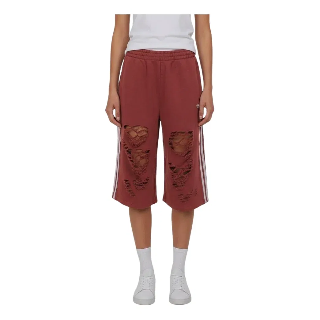 Женские шорты Knit Jorts Mid Length Shorts 'Red' adidas, красный
