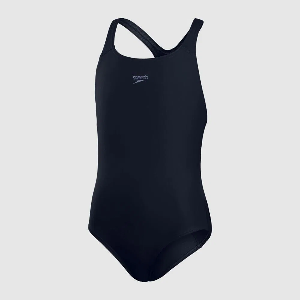 Детский цельный купальник для девочек Speedo Eco+ Medalist, Blue Navy — фото 4