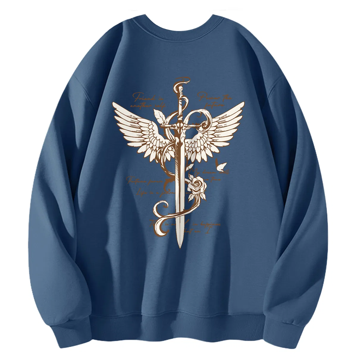 Детский свитшот с принтом Angel Holy Sword MINISO, Blue