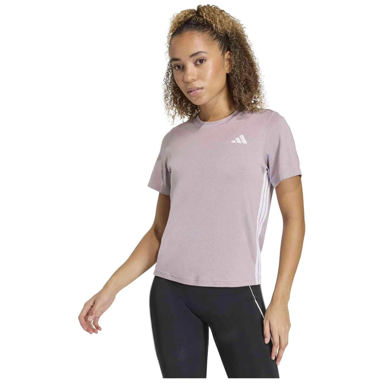 Женская футболка с коротким рукавом Adidas, Цвет Violett — фото 2