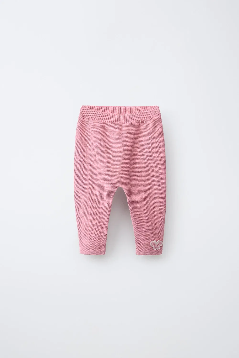 Вязаные брюки с аппликацией в виде бабочек ZARA, Mid-Pink