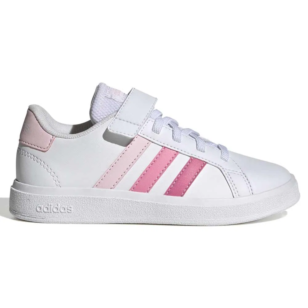 Детские кроссовки для мальчиков с эластичными шнурками Grand Court 2.0 Adidas, Clear Pink Bliss Pink Pink Fusion