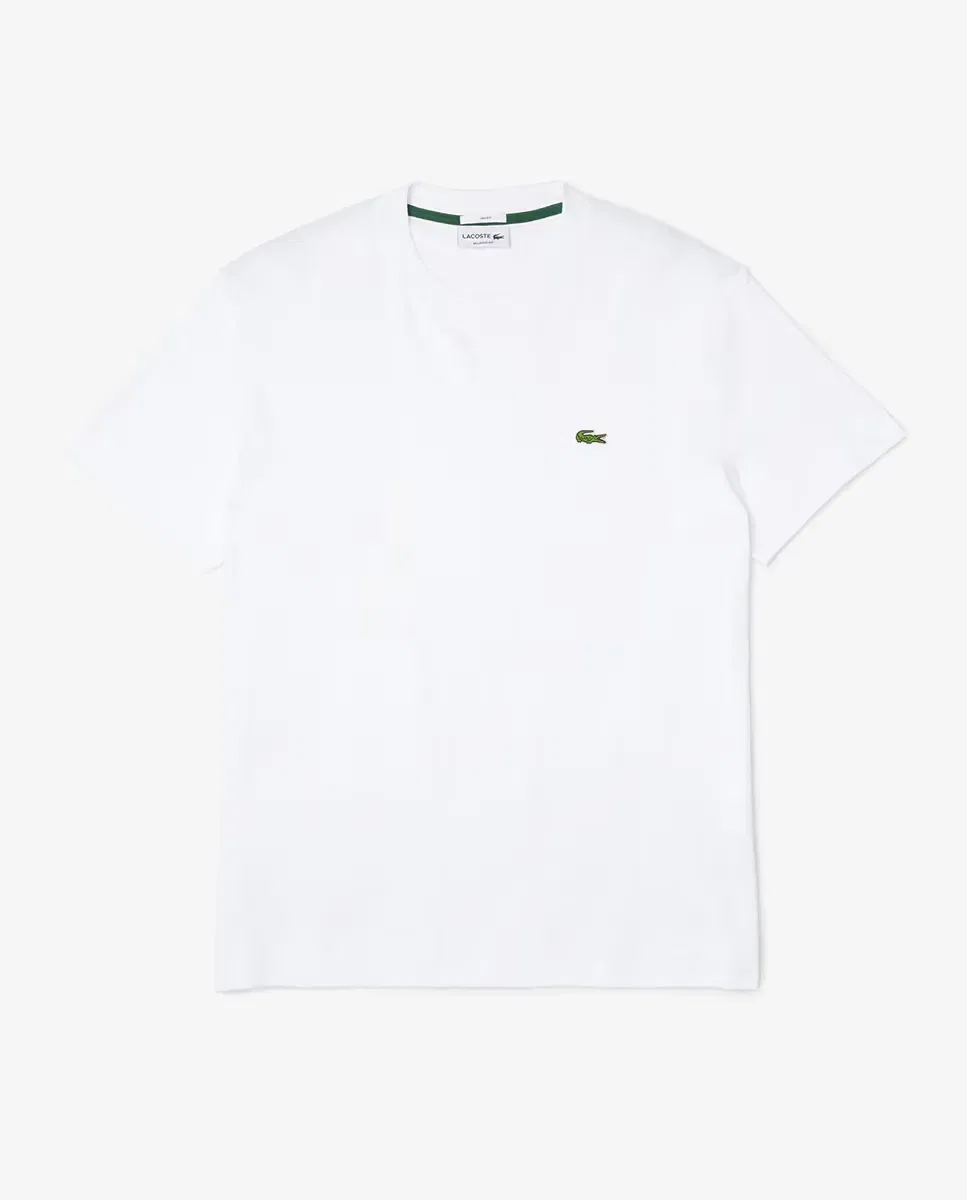 Мужская футболка с коротким рукавом из органического хлопка Lacoste, Белая — фото 4